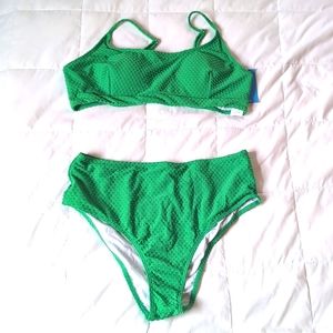 Green high waisted bikini
